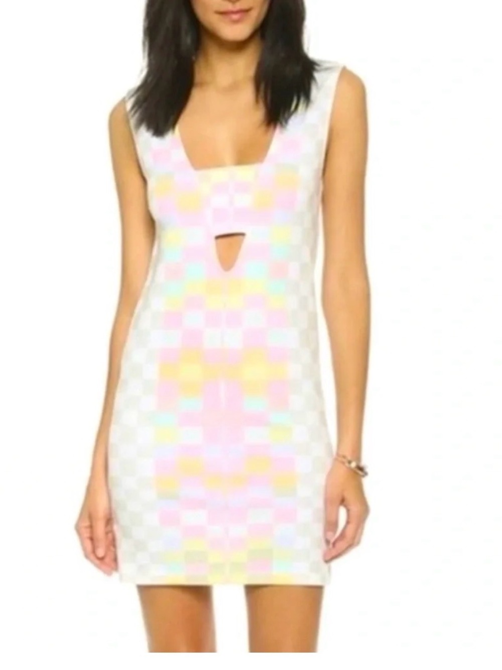 Mara Hoffman Checkered Sleeveless Dress size small